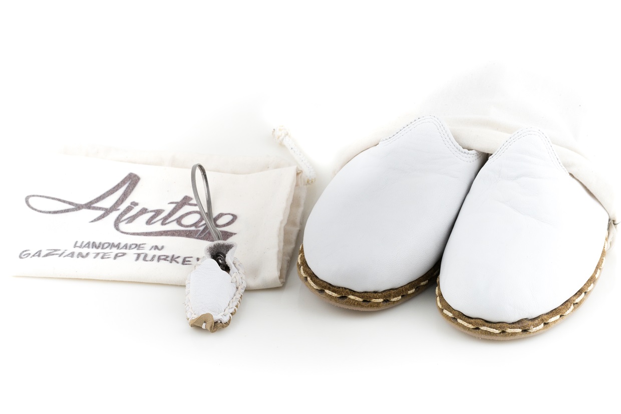 %100 Hakiki Deri Beyaz Unisex Spor Gaziantep Yemeni