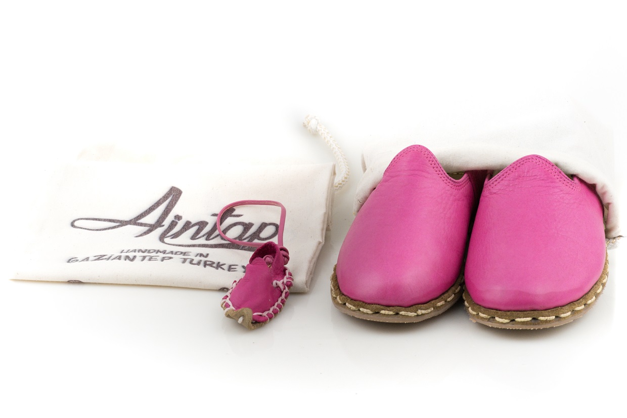 %100 Hakiki Deri Fuşya Kadın Spor Gaziantep Yemeni