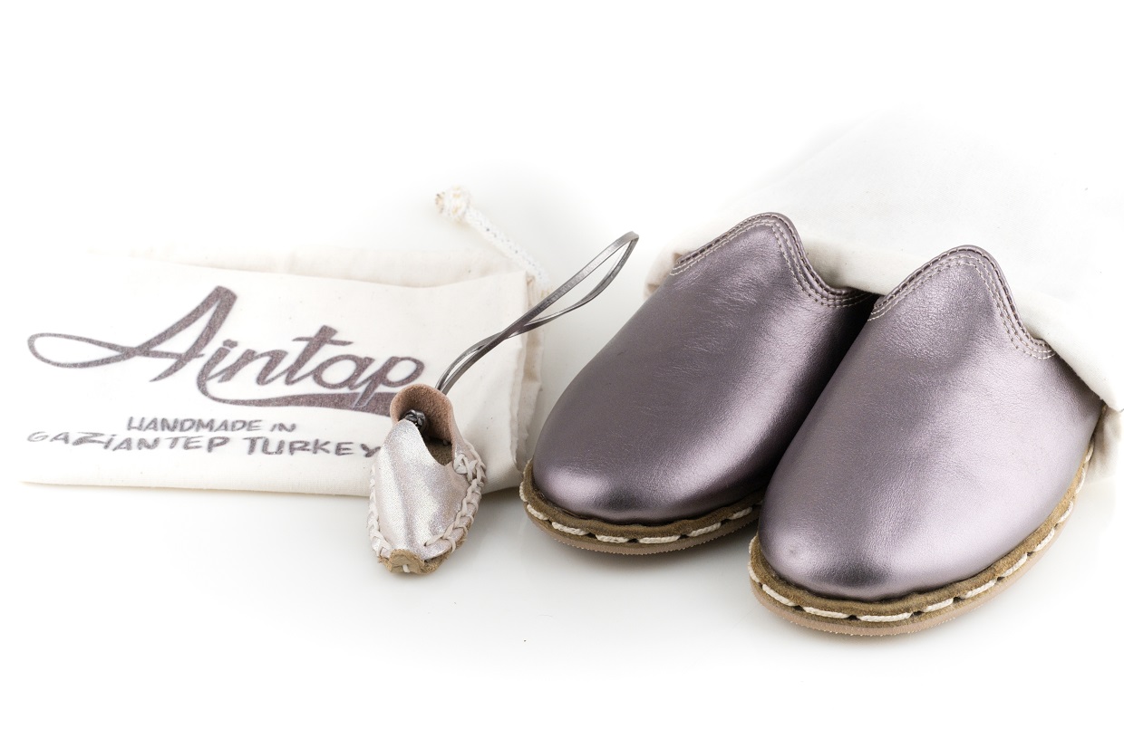 %100 Hakiki Deri Parlak Bronz Kadın Spor Gaziantep Yemeni