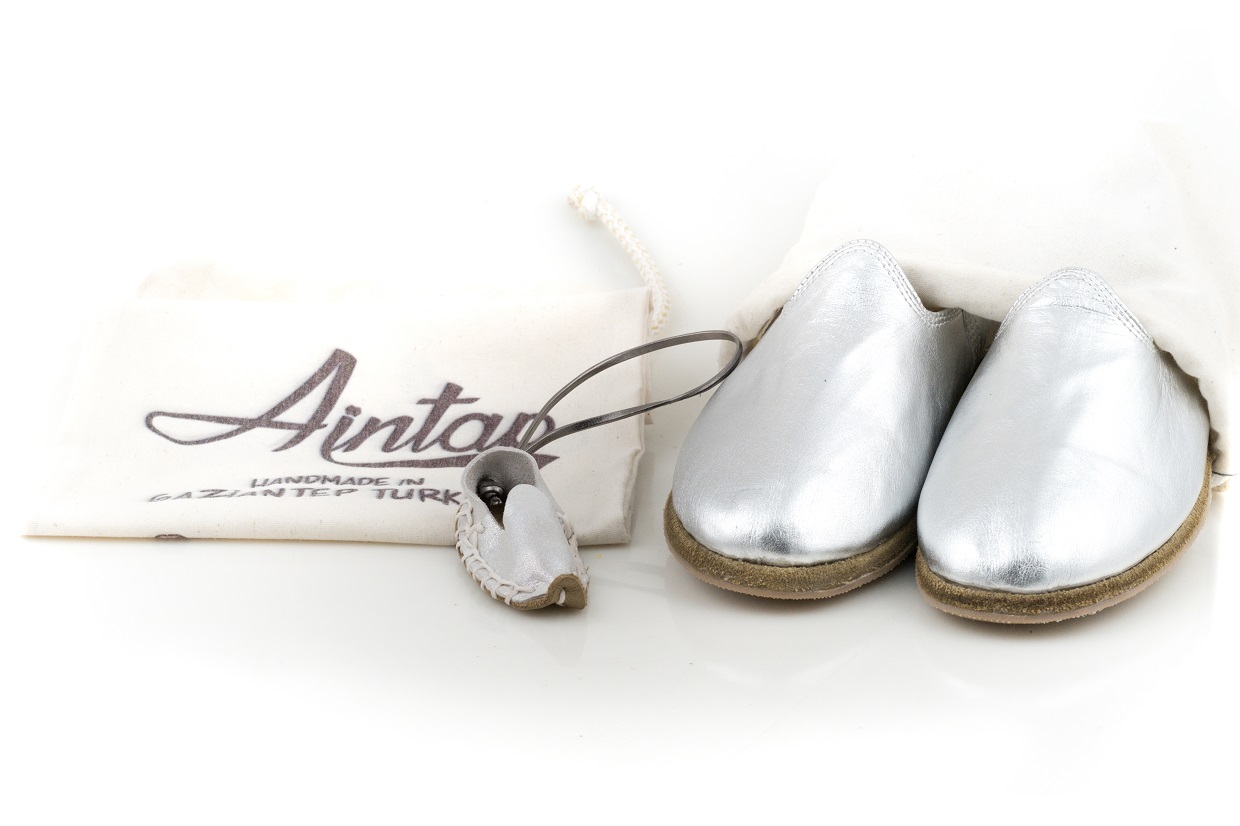 %100 Hakiki Deri Gümüş Unisex Klasik Gaziantep Yemeni