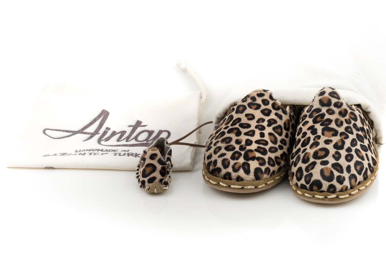 %100 Hakiki Deri Kahve Leopar Kadın Spor Gaziantep Yemeni