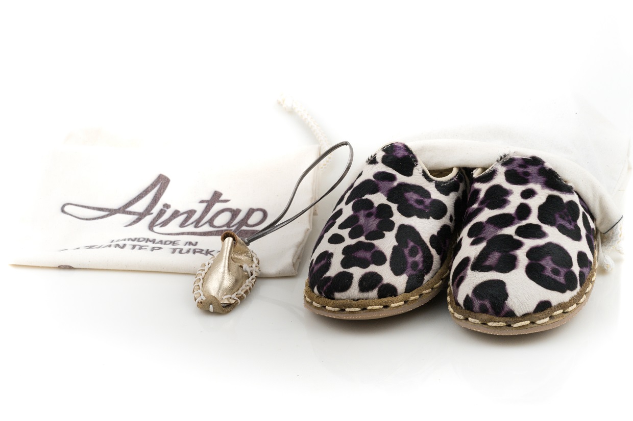 %100 Hakiki Deri Mavi Leopar Kadın Spor Gaziantep Yemeni