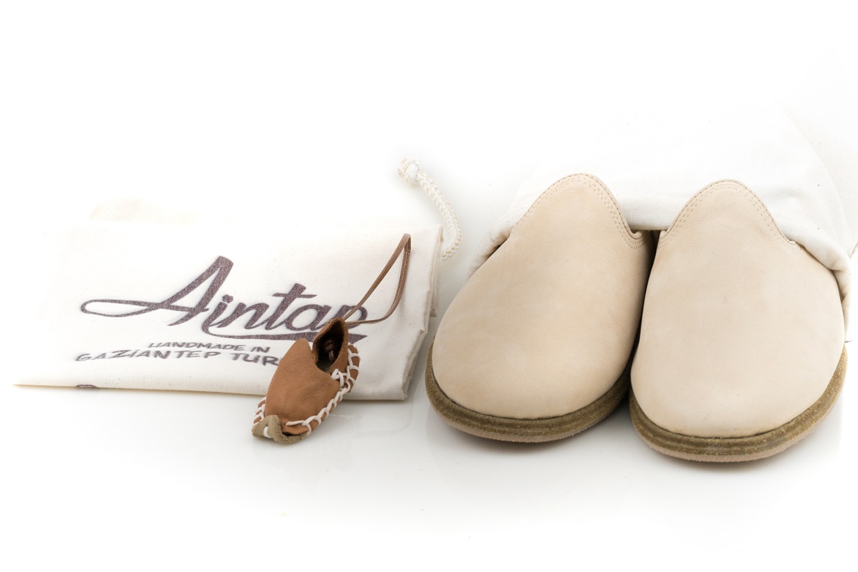 %100 Hakiki Nubuk Deri Bej unisex Klasik Gaziantep Yemeni