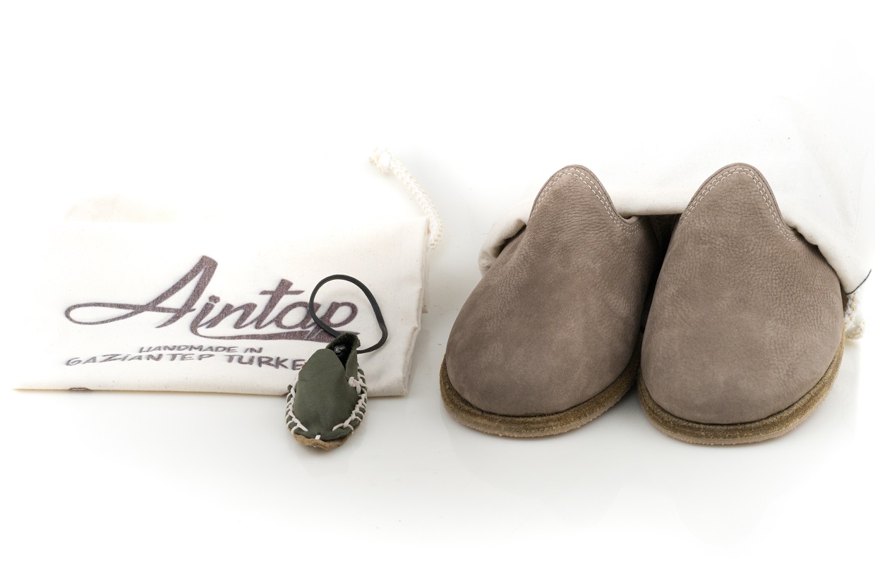 %100 Hakiki Nubuk Deri Füme Unisex Klasik Gaziantep Yemeni