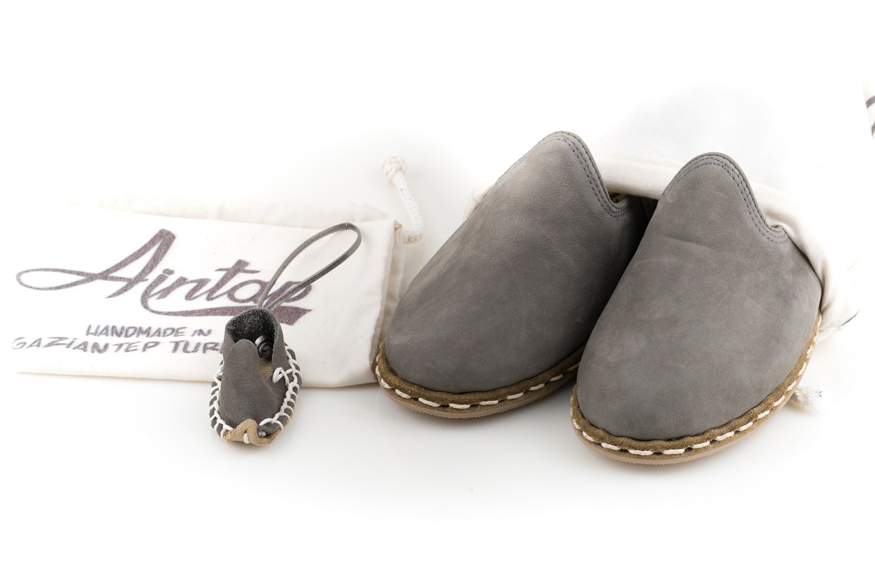 %100 Hakiki Nubuk Deri Gri Unisex Spor Gaziantep Yemeni