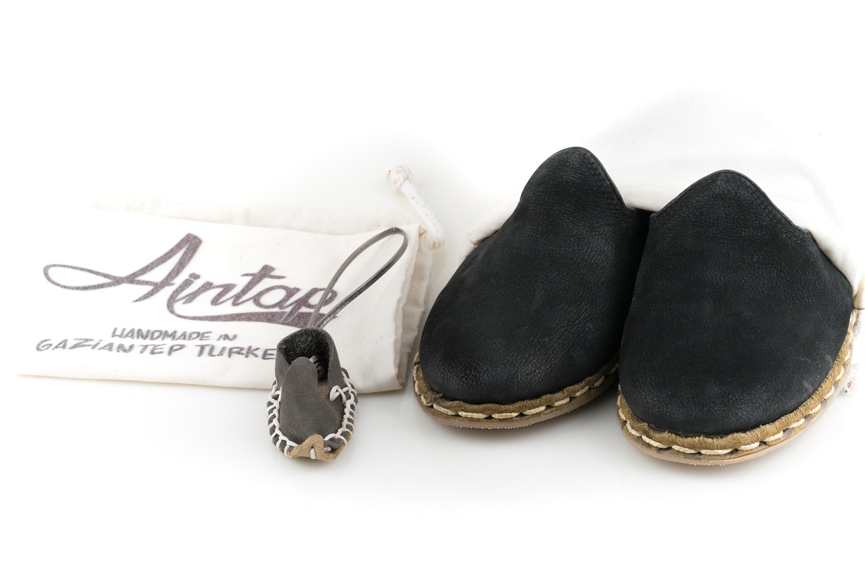 %100 Hakiki Nubuk Deri Siyah Unisex Spor Gaziantep Yemeni