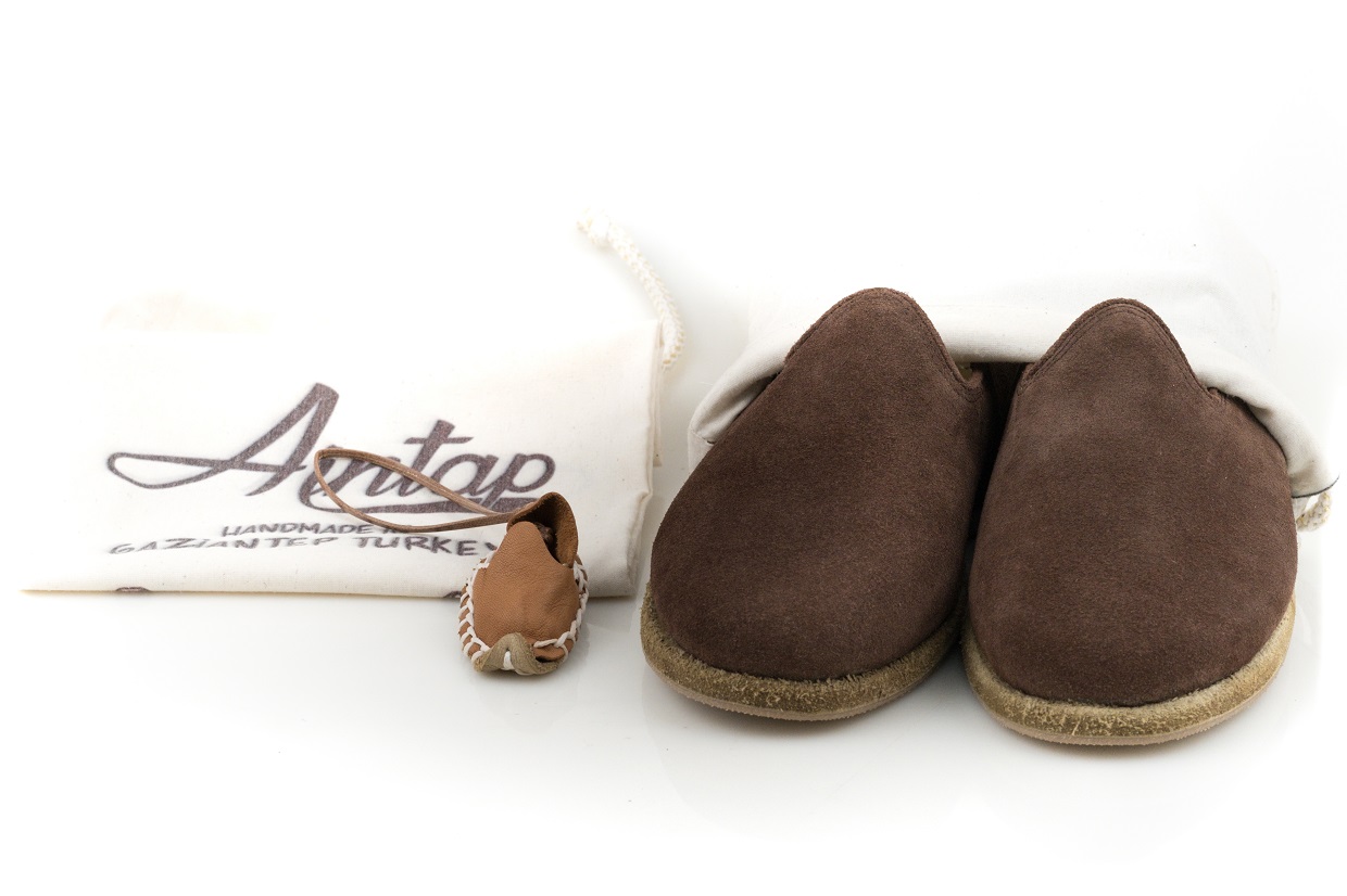 %100 Hakiki Süet Deri Kahve Unisex Klasik Gaziantep Yemeni