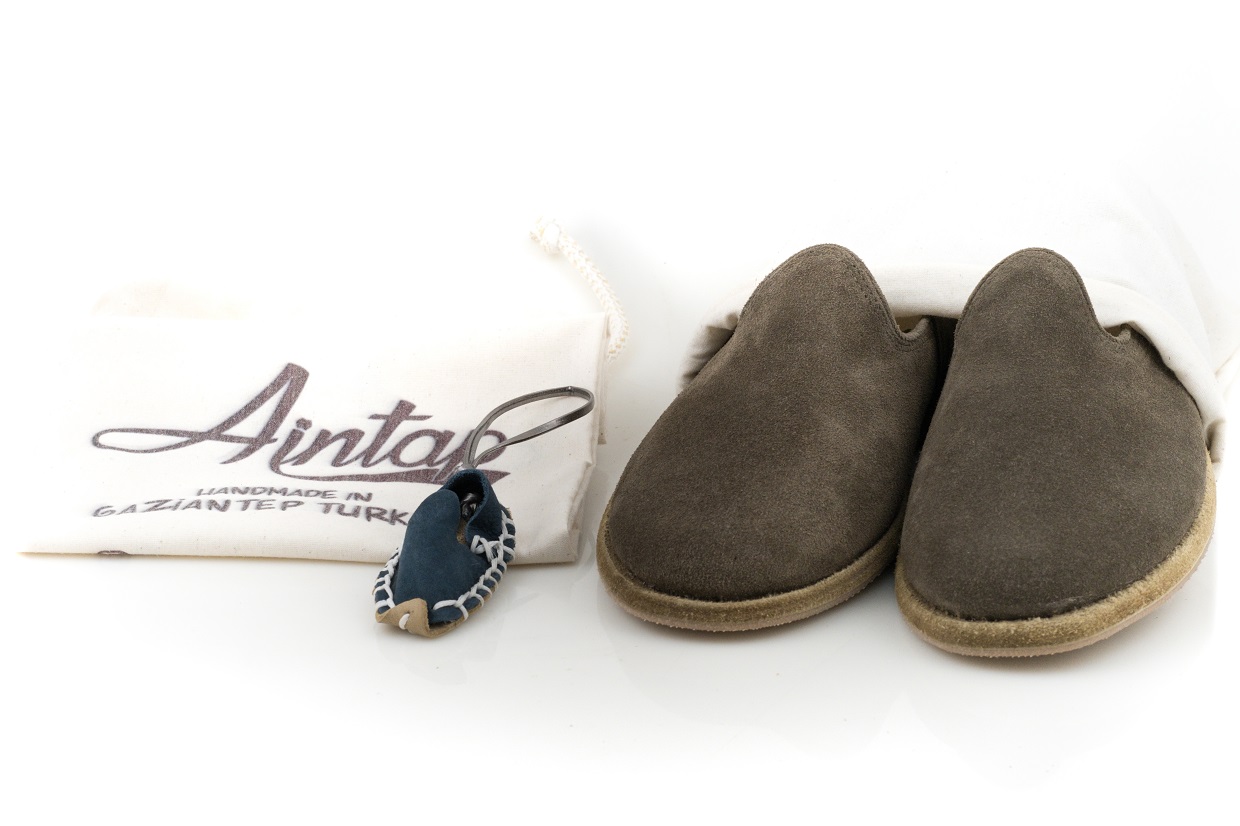 %100 Hakiki Süet Deri Yeşil Unisex Klasik Gaziantep Yemeni